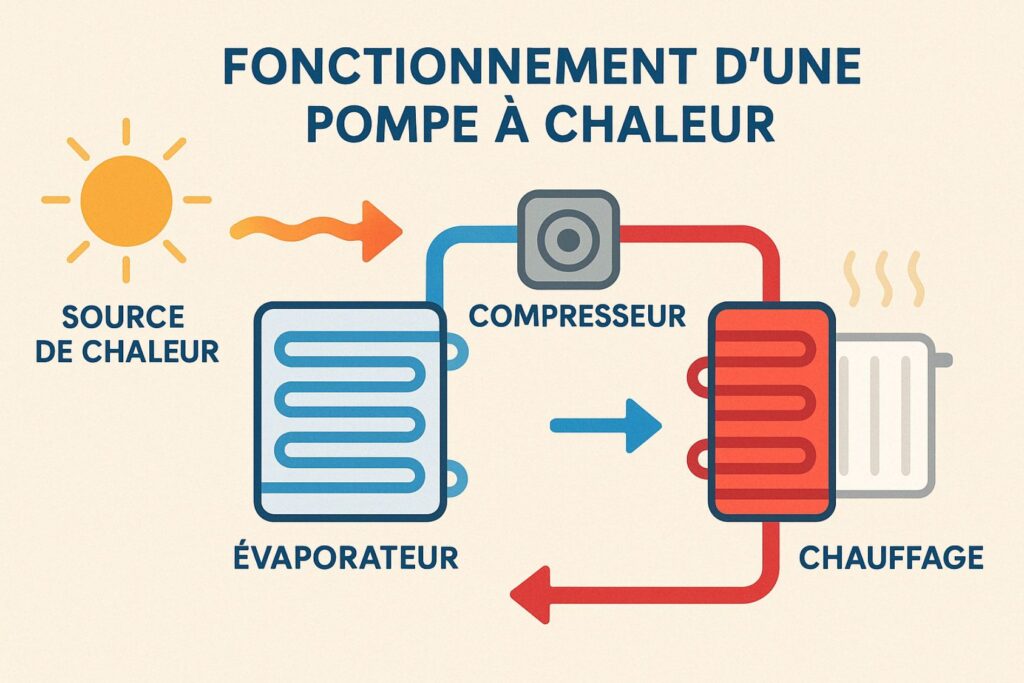 fonctionnement d'une pompe à chaleur