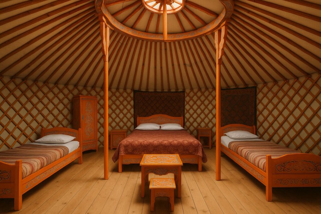 l'intérieur d'un yourte