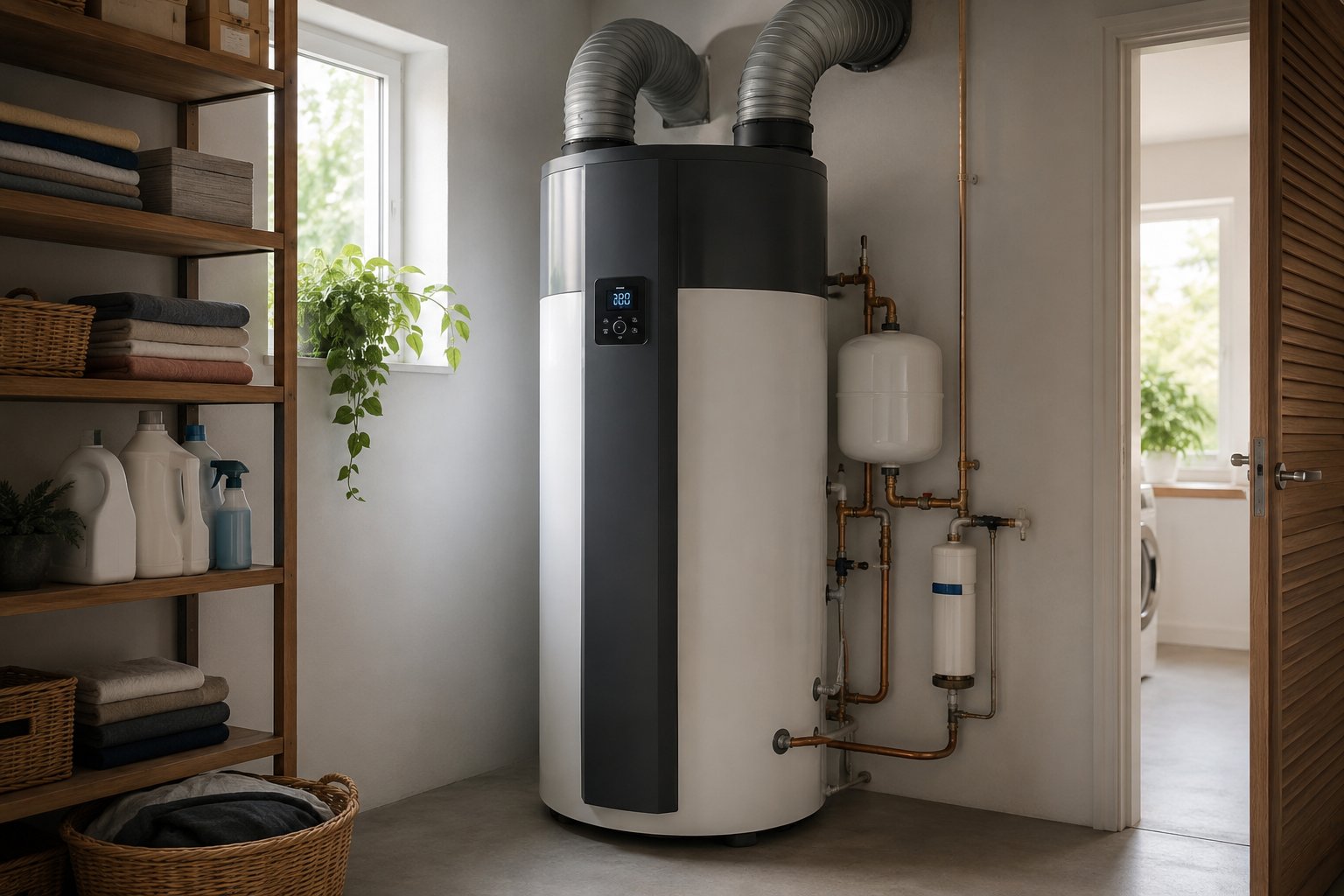 Scène réaliste liée à Chauffe-eau thermodynamique : principe, usages et limites