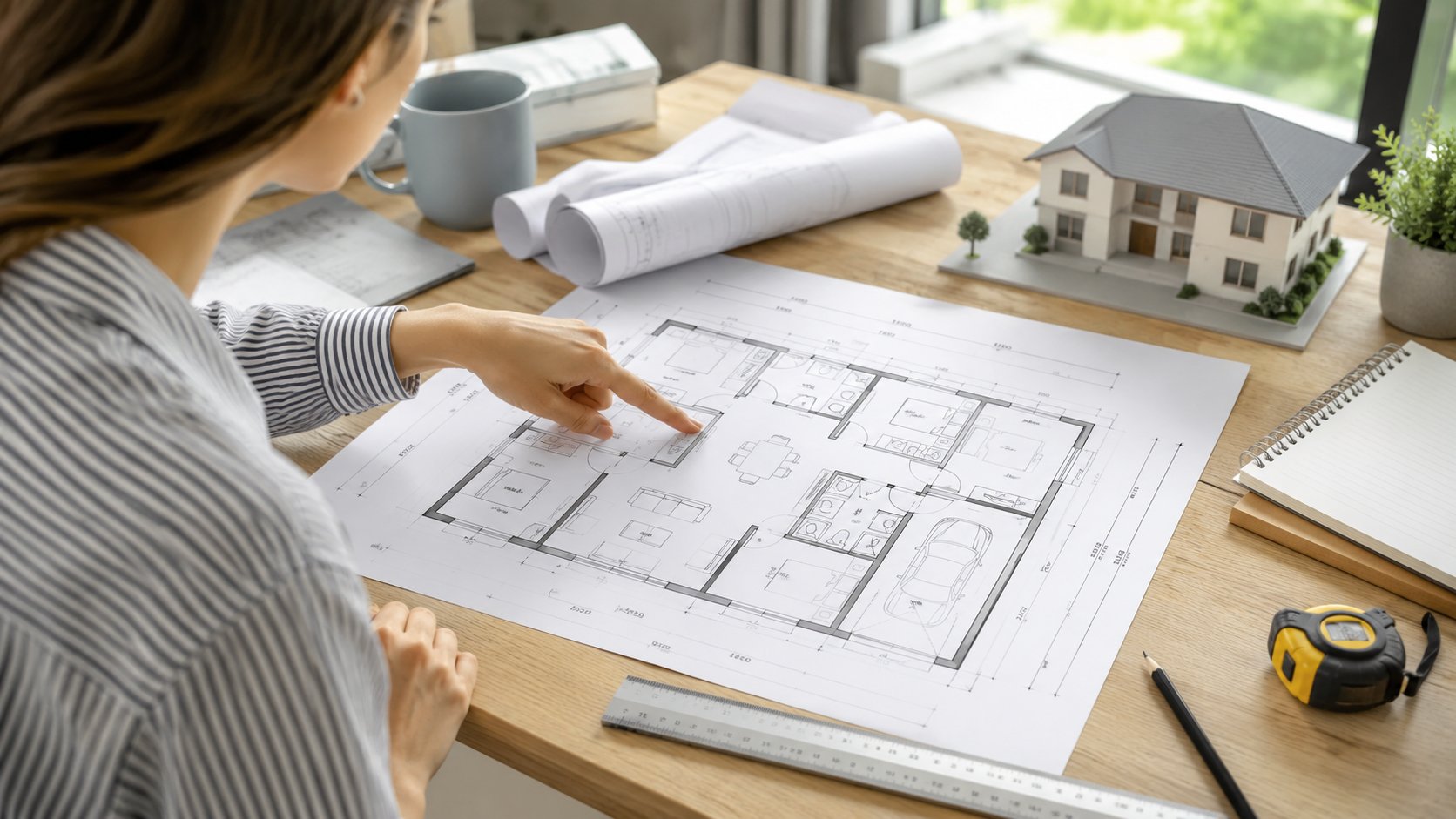Scène réaliste liée à Lire un plan de maison : la méthode pour tout décoder