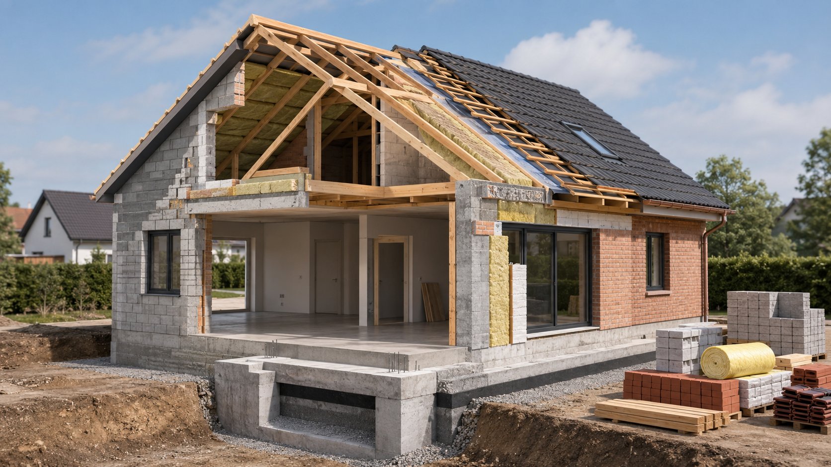 Matériaux essentiels d’une maison : du sol au toit