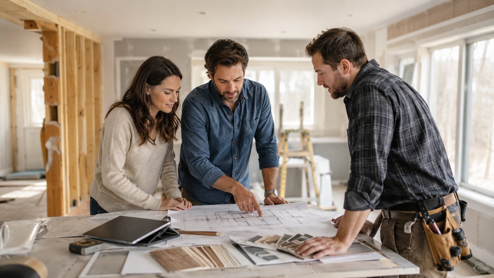 Scène réaliste liée à Rénovation maison : qui contacter selon vos travaux ?