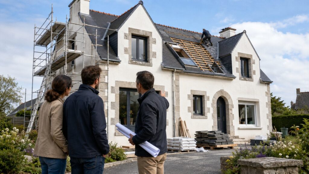 Scène réaliste liée à Rénover une maison néo-bretonne : le bon ordre des travaux