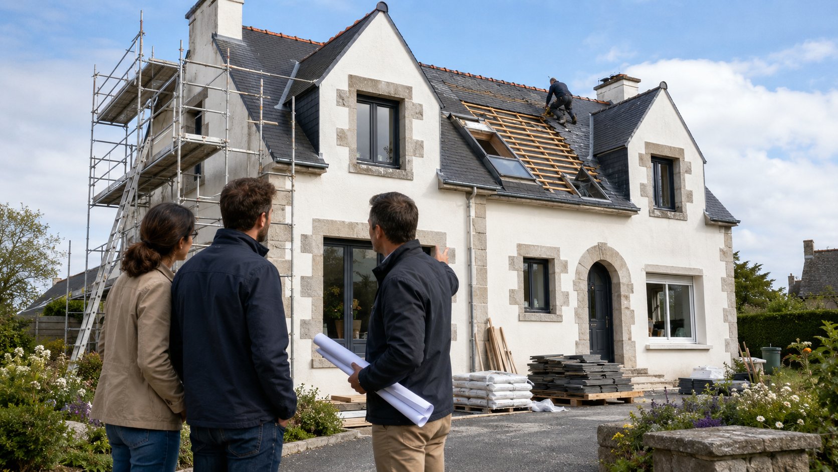 Scène réaliste liée à Rénover une maison néo-bretonne : le bon ordre des travaux