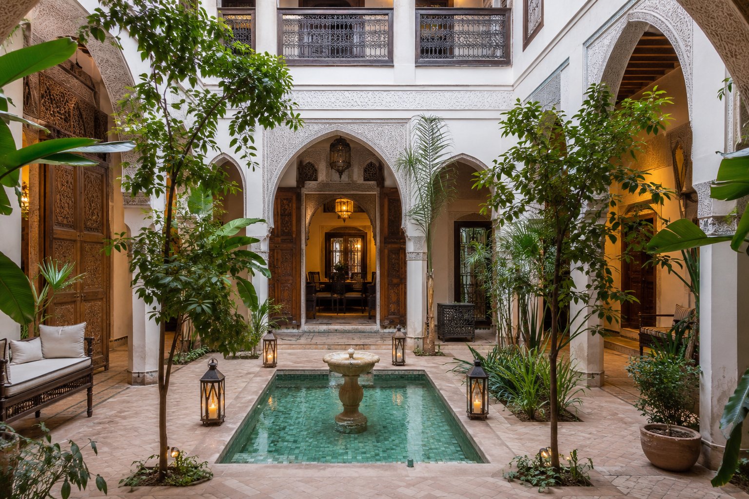 Scène réaliste liée à Riad marocain : définition, architecture et usages