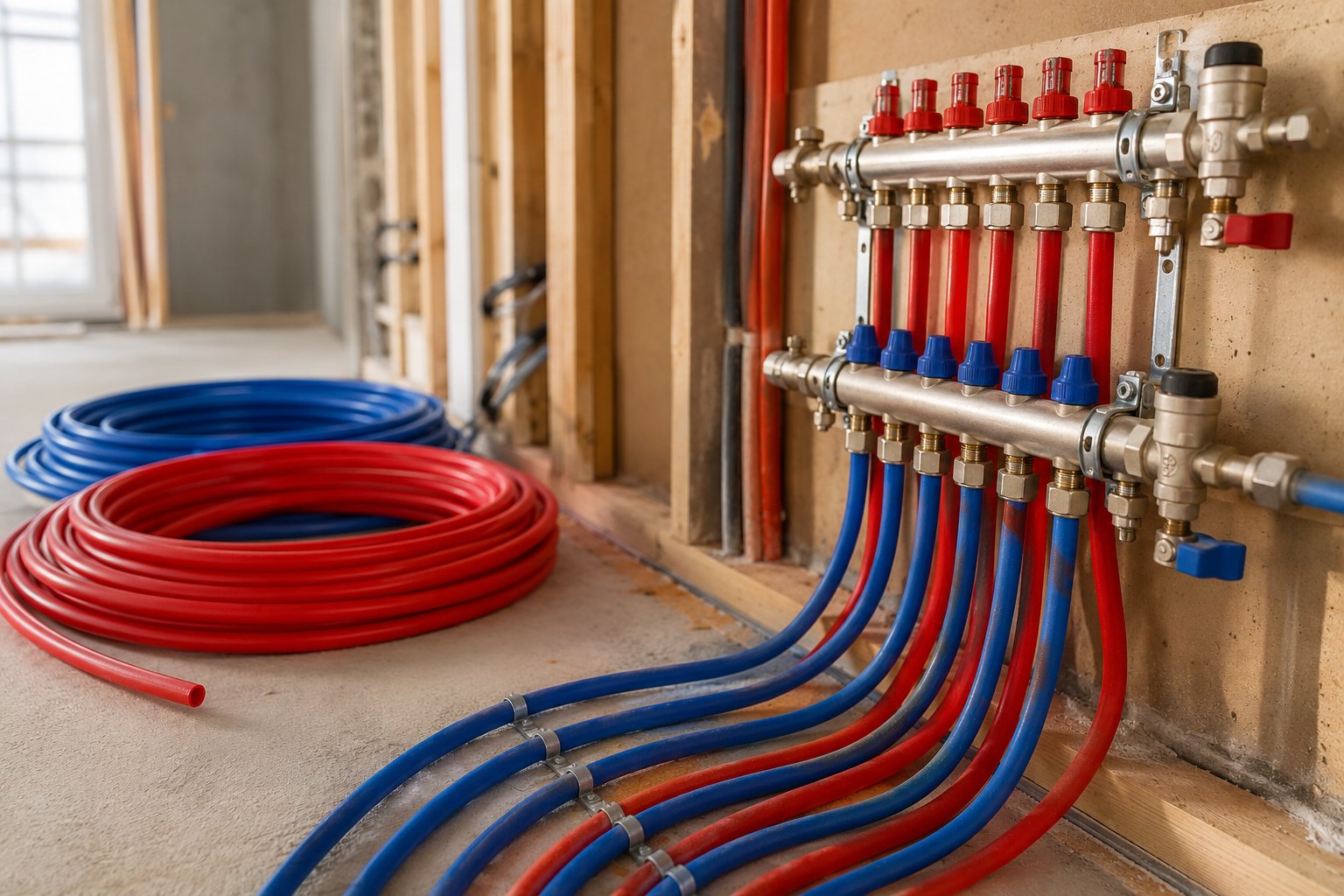 Scène réaliste liée à Tube PER : définition, usages et limites en plomberie
