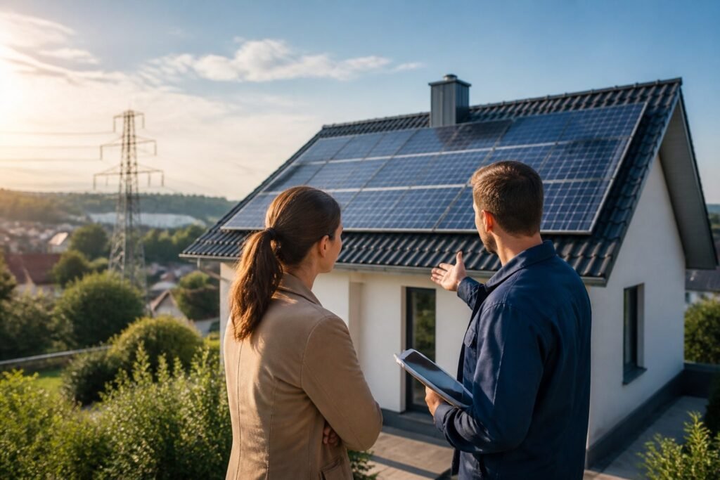 Illustration de À qui vendre son électricité photovoltaïque ?