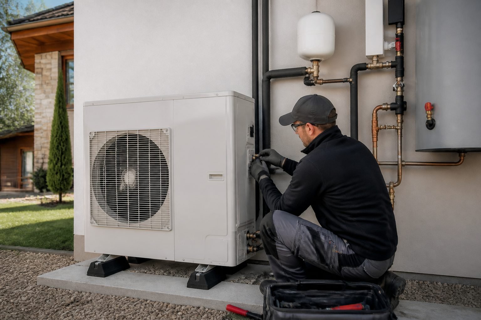 Illustration de Installer une PAC sur un chauffage existant