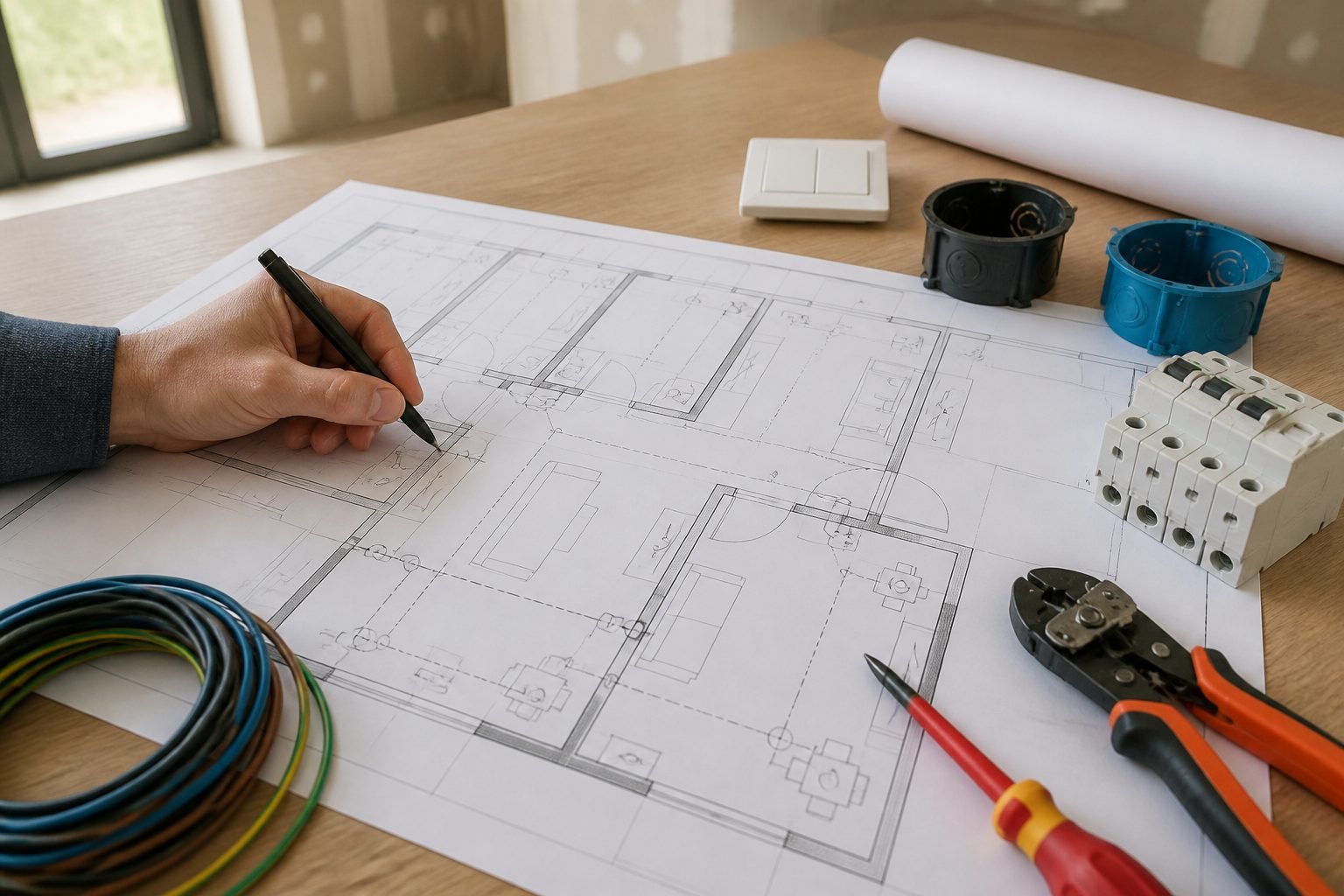 Illustration de Plan électrique maison : préparer un plan exploitable