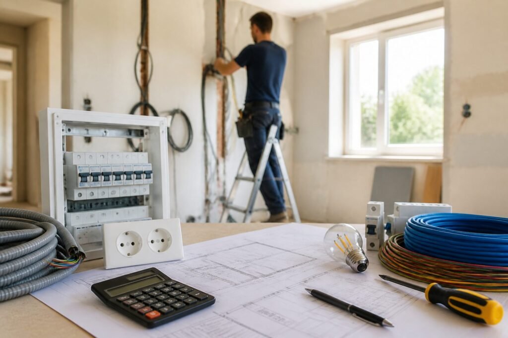 Illustration de Quel budget pour rénover l’électricité d’une maison ?