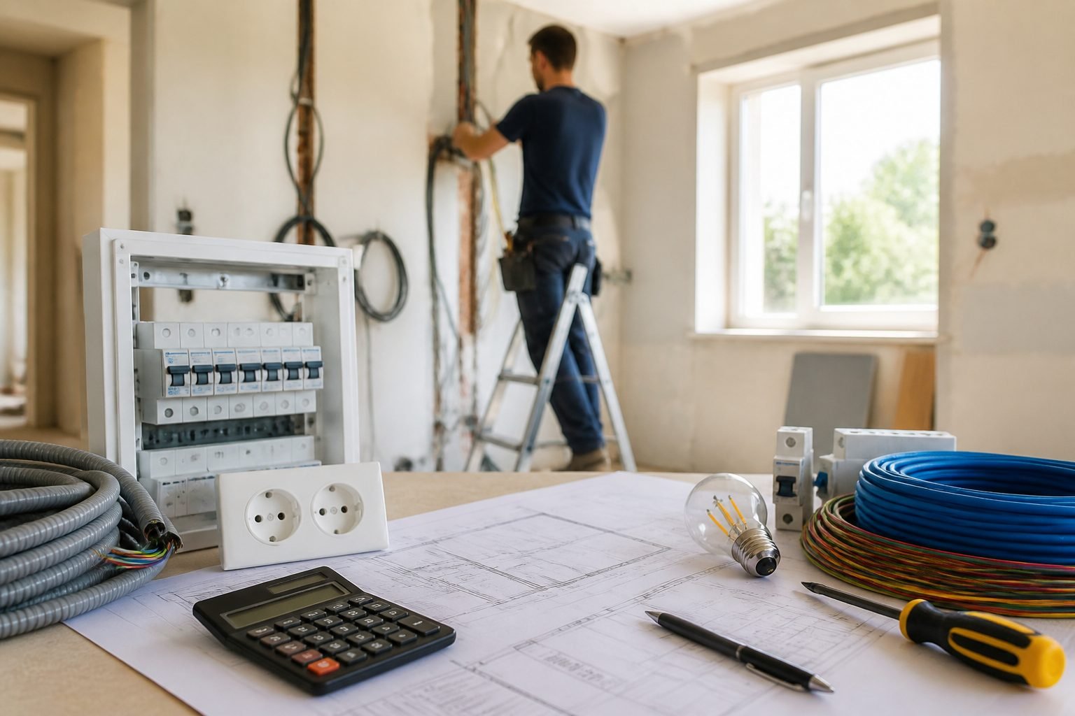 Illustration de Quel budget pour rénover l’électricité d’une maison ?