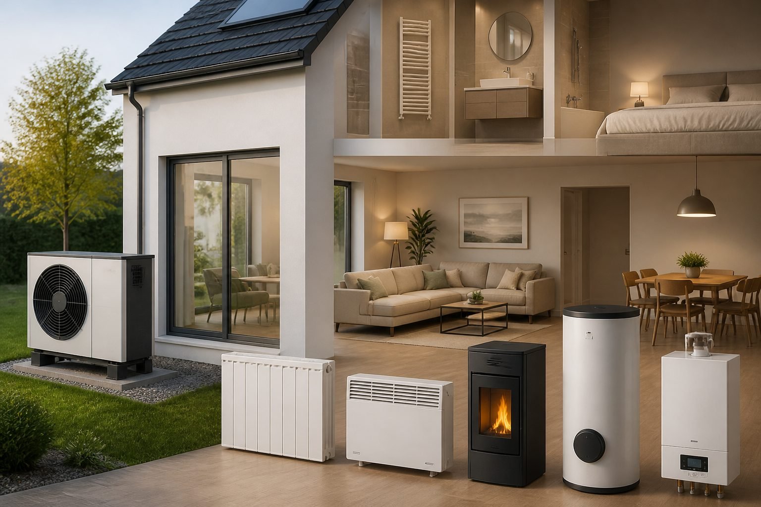 Illustration de Maison de 100 m² : quel chauffage choisir ?