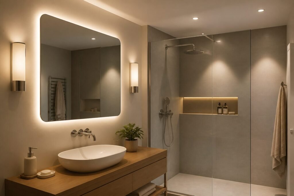 Illustration de Quel luminaire choisir pour une salle de bain ?
